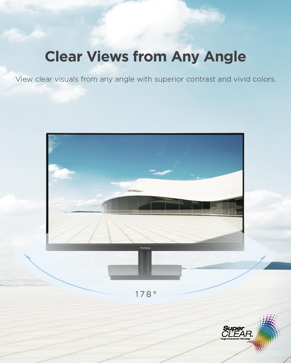 ViewSonic VA3208-4K-HD 32" Monitor SuperClear® IPS, 60 Hz, HDR10
