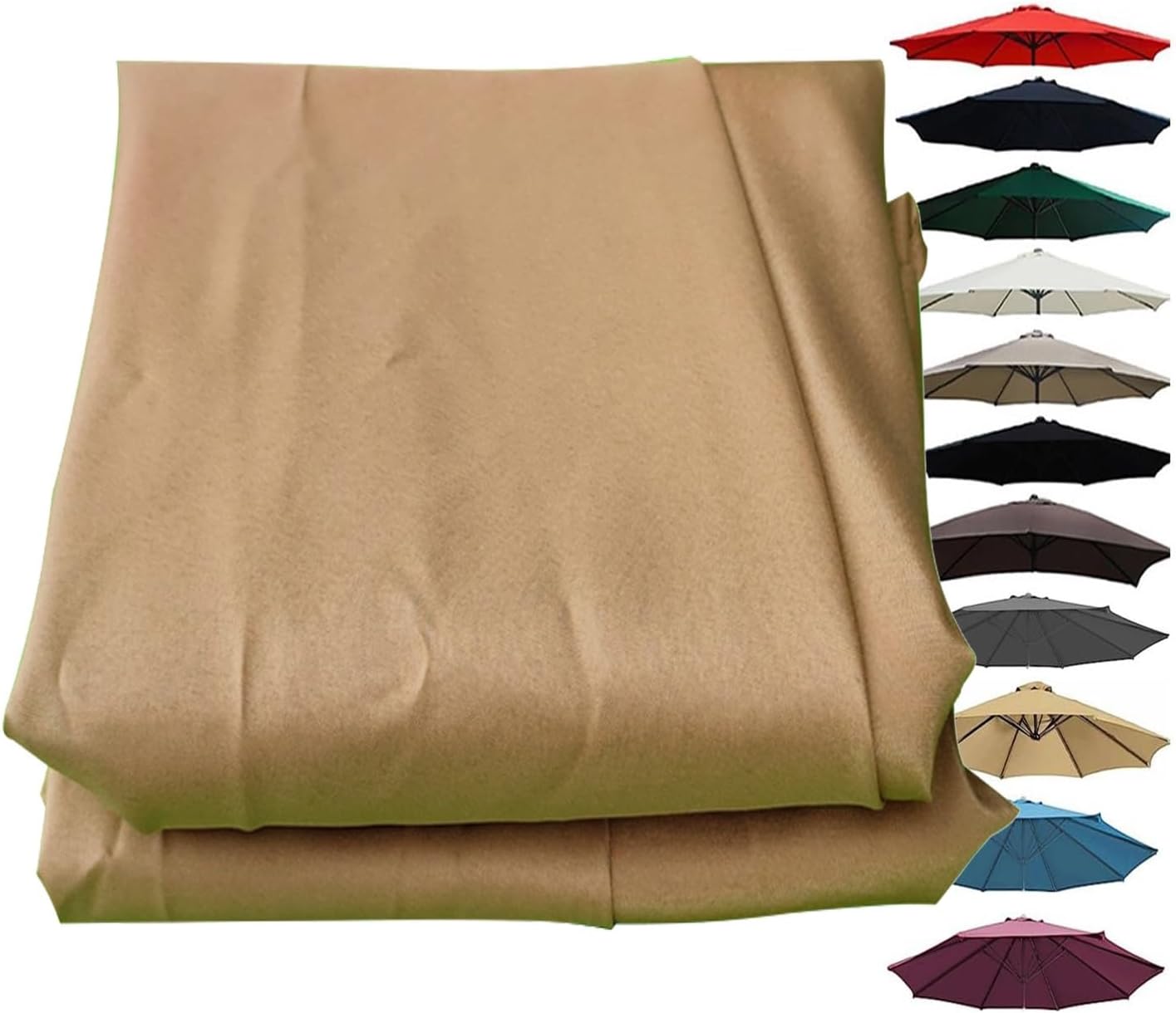 Patio Umbrella Replacement Canopy, 6.5ft/9ft/10ft 6 Ribs/8