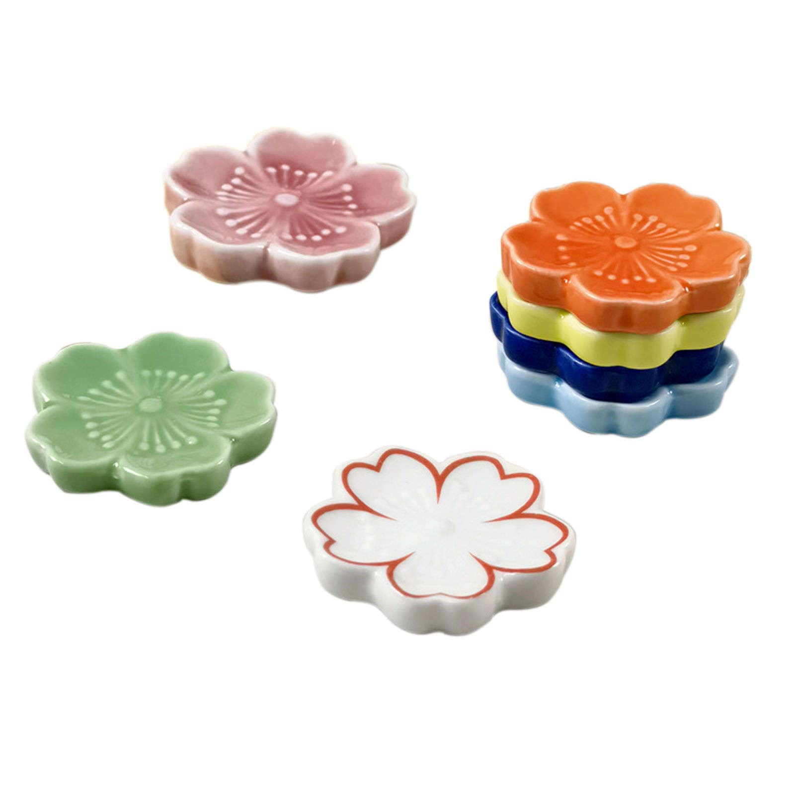 8 Porte-baguettes En Céramique Fleur De Cerisier - Décoration De Table élégante - 4