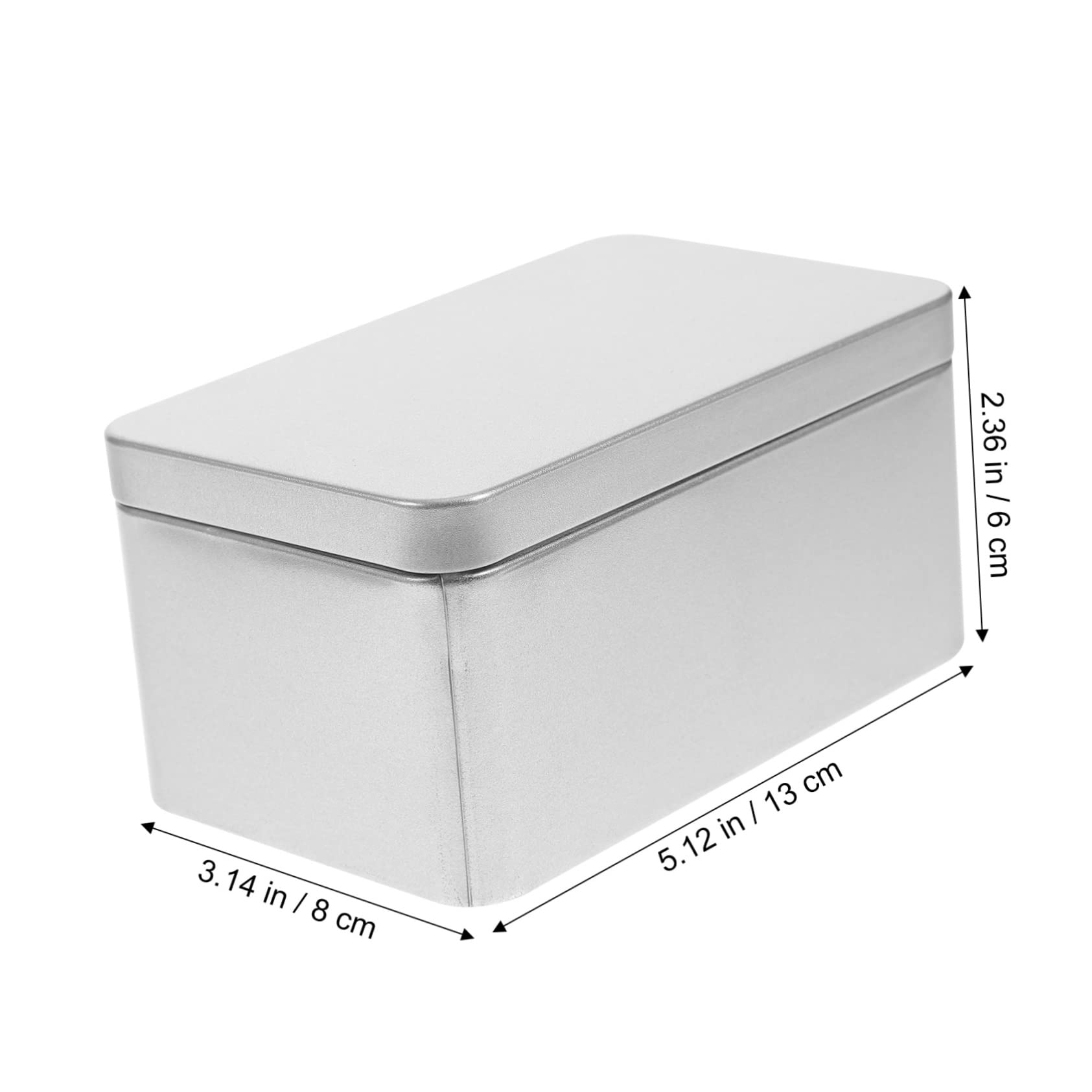 Rectangular Tinplate Box Mini Portable Tea Leaf and Candy Storage Container Organizer for Snacks and Loose Tea