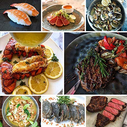 Premium Steak and Seafood Gourmet Basket #1 | Dinner Party | Carefully Hand Selected | Sustainably Wild Caught | 100% Pasture Raised | Flash Frozen Packaging | From the #1 Quality Food Co. in USA