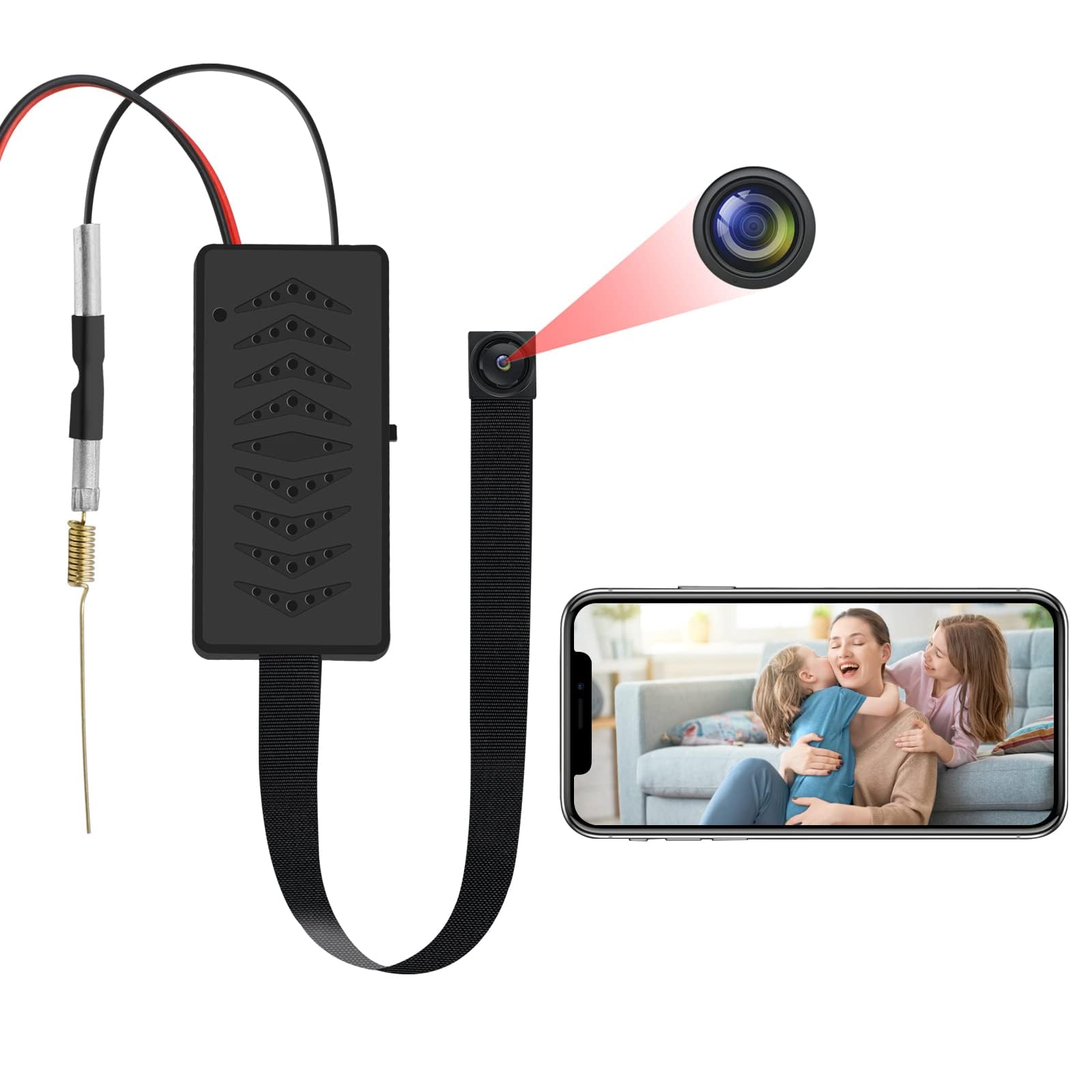 TANGMI Bodycam Körperkamera Mini WiFi 1080P HD, Tragbar 2.4G & 5Ghz Body Cam, Bewegungserkennung und Loop-Aufnahme Kleine Kamera mit Batterie