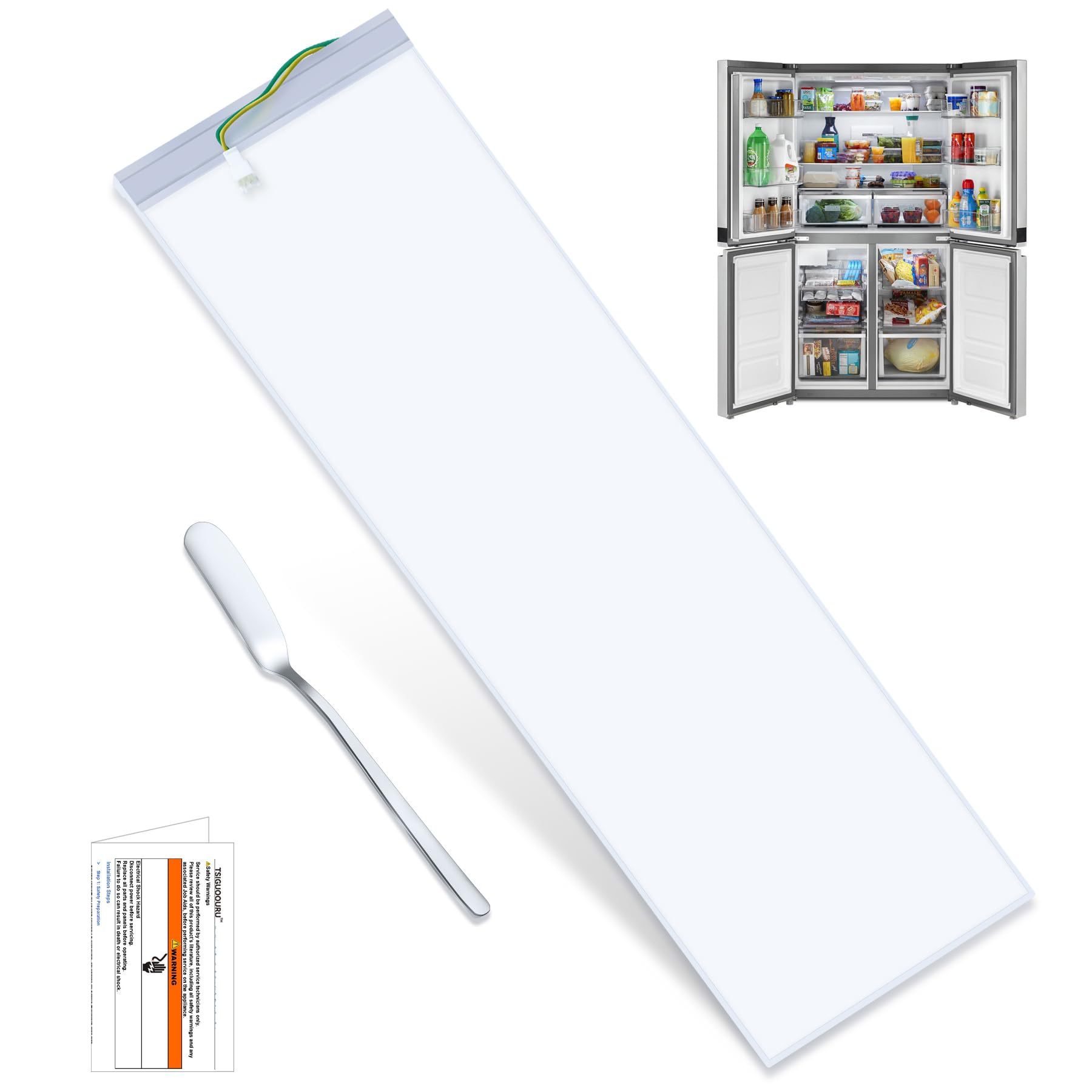 Photo 1 of W11048980 Refrigerator LED Light Assembly Replace W11470191 W11455230 W11032355 W11032353 Suitable for Whirlpool Refrigerator Model WRQA59CNKZ Kitchen-Aid KRQC506MPS00, 10 Years Manufacturer