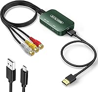 Vista 10 de Adaptador RCA a HDMI, convertidor Viagkiki AV a HDMI, convertidor de audio compuesto RCA a HDMI para PS1, PS2, PS3, STB, Xbox, VHS, VCR, Azul