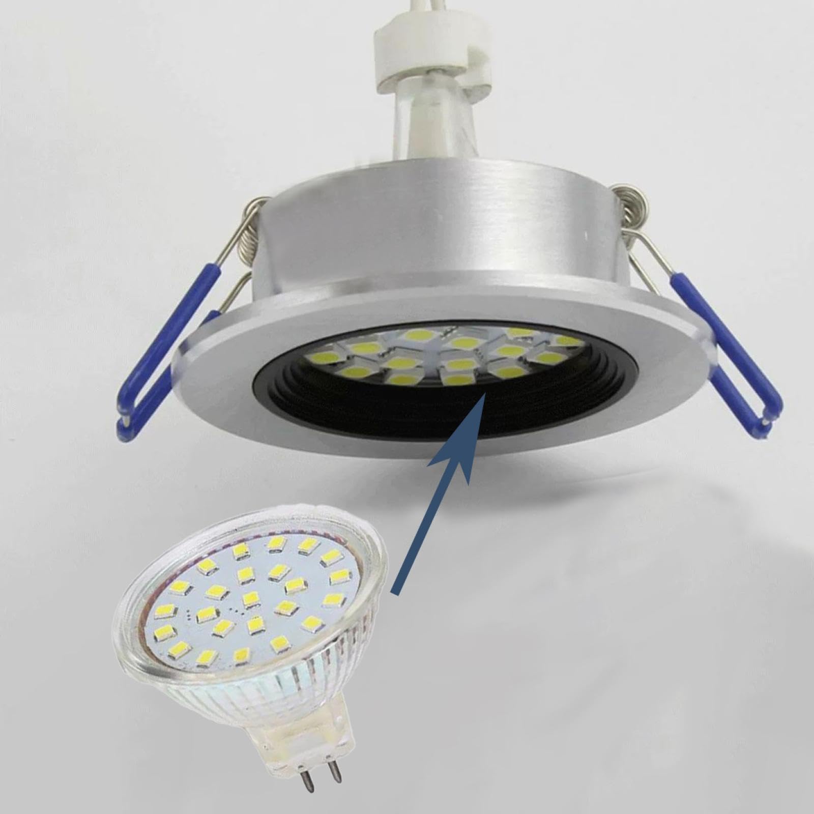 Bombillas LED MR11 AC/DC12V 2W 3W 5W Reflector LED GU4 Base de dos pines Blanco cálido 3000K MR11 Foco 3W-4PCS Coldwhite