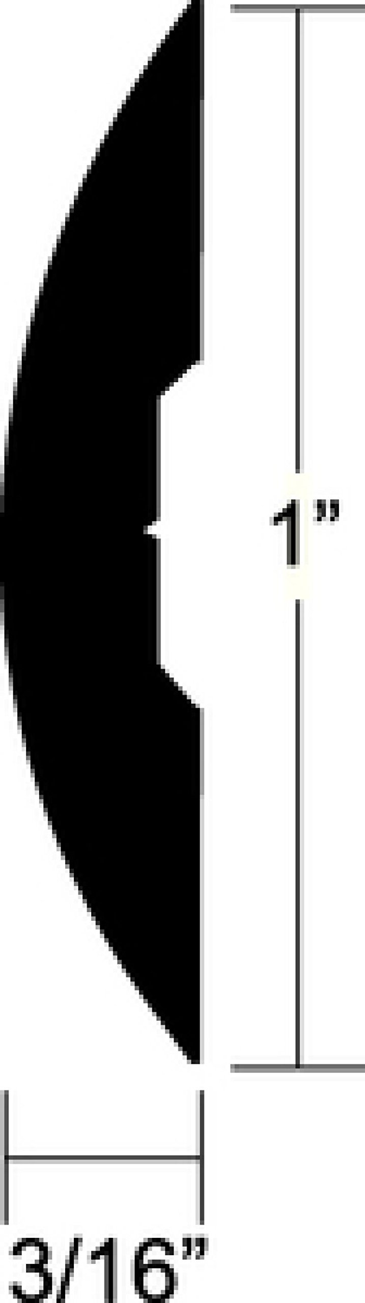 Taco 1" Solidback Alum Rubrail Drilled 12'