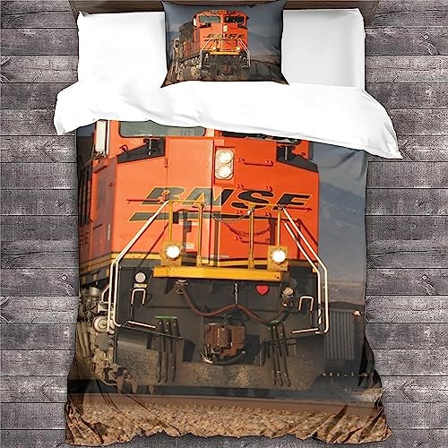 Parure de lit train vintage green en microfibre douce avec housse de couette 3D - 4