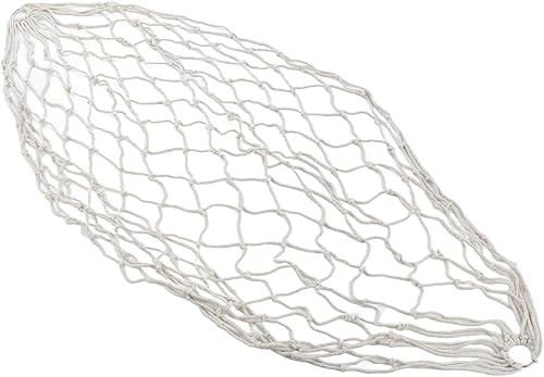 Miniatura 2 de Hamaca de cuerda de algodón, tejida a mano tradicional con capacidad de 264.6 libras, hamaca portátil de malla de cuerda de algodón para exteriores,