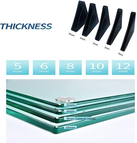 Miniatura 2 de YouU Protectores de esquina de plástico, 20 unidades, con forma de triple esquina, cojín protector de esquina de vidrio de 0.394 in x 2.953 in para