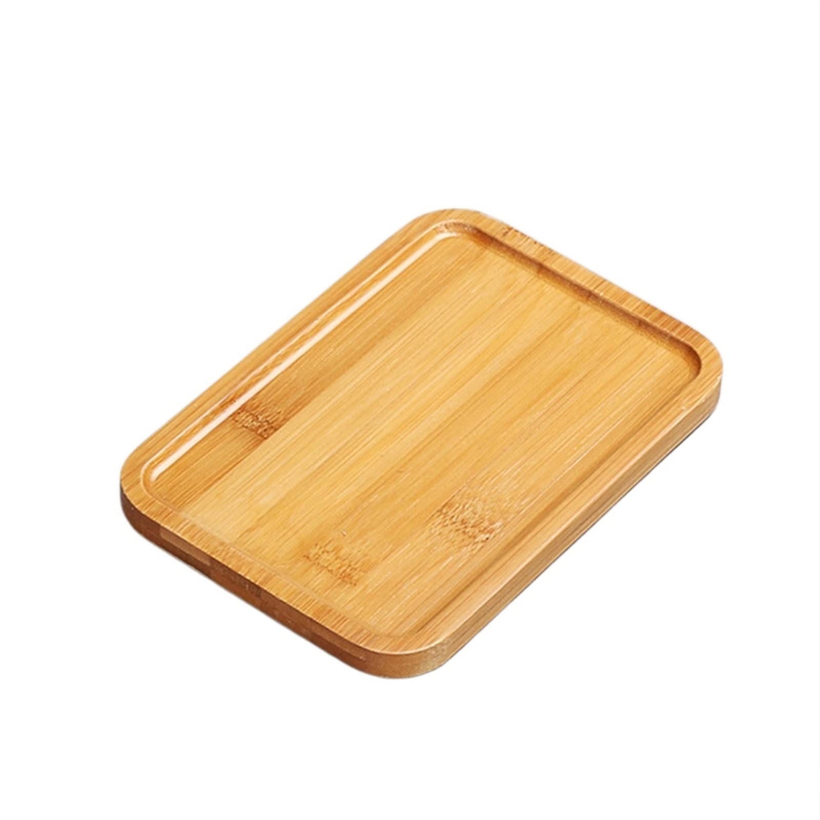 JINGYAN Breakfast Trays Bamboo tray bamboo tea rectangular snack round set fruit wooden trays