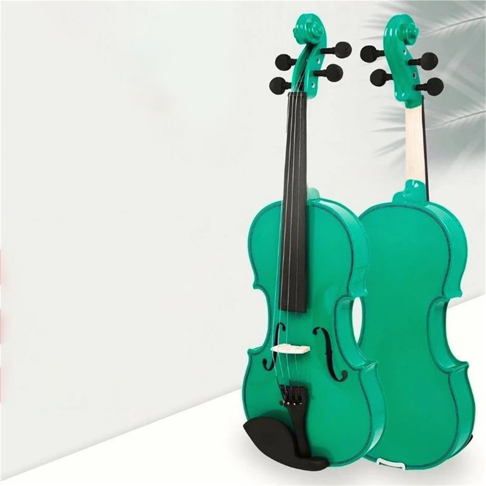 Violino Acustico In Legno Massello 4/4 Violino Principianti | Adatto ai principianti | Verde | Accessori inclusi