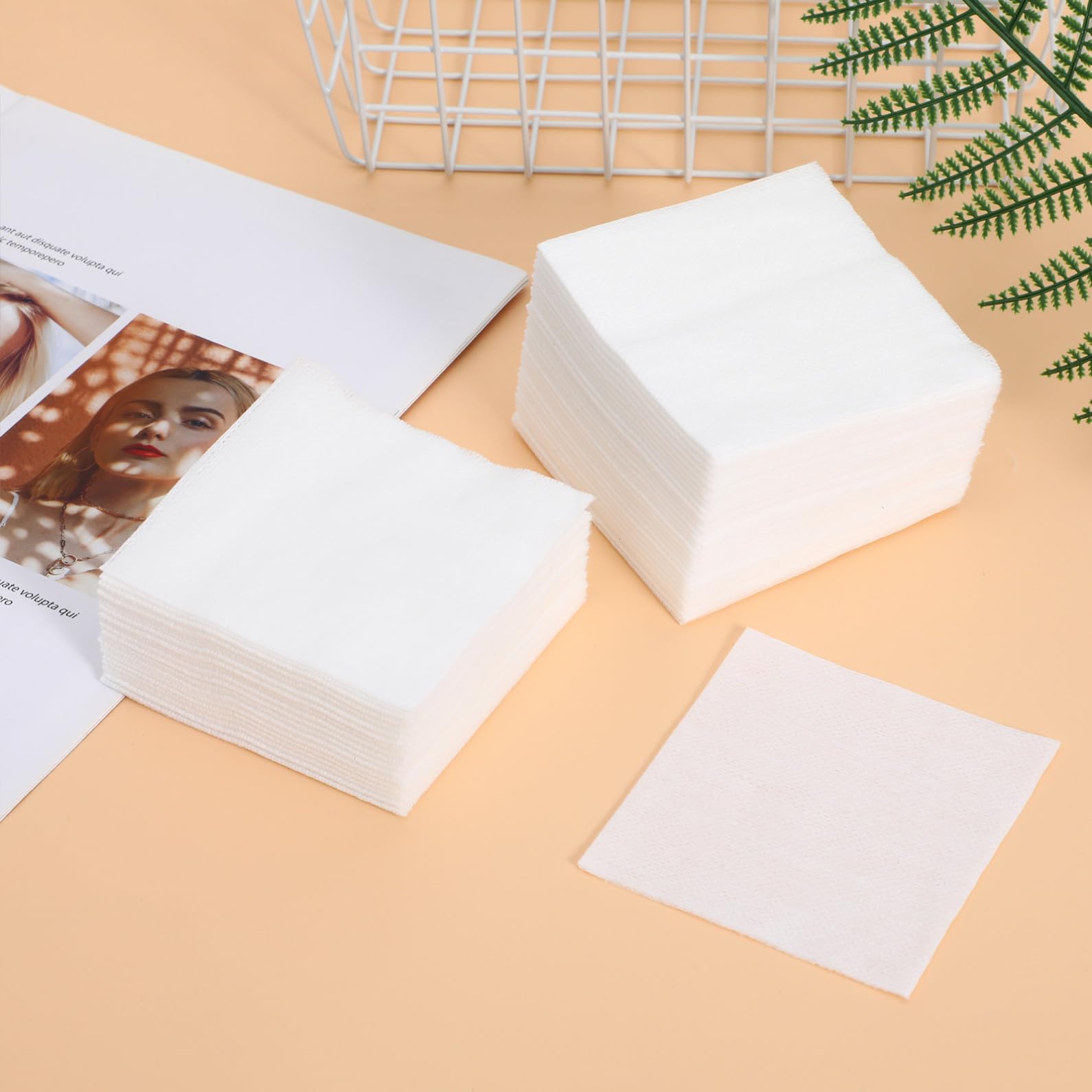 Dischetti Struccanti per Rimozione Trucco 400 Pezzi in Tessuto Non Tessuto Buona Resistenza All'abrasione per Pulizia Pelle e Rimozione Trucco Viso