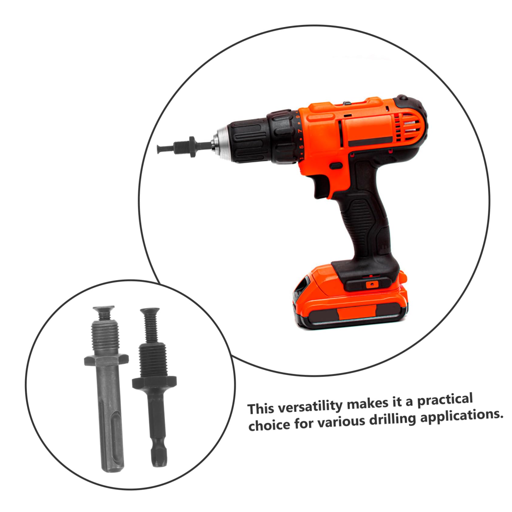 SHINEOFI 5 Set Convertitore Elettrico in Mattoni Adattatore Per Chiave Elettrica Impatto Albero Di Prolunga Adattatore Per Trapano Avvitatore Adattatore Per Presa A Percussione 4 Pezzi * 5