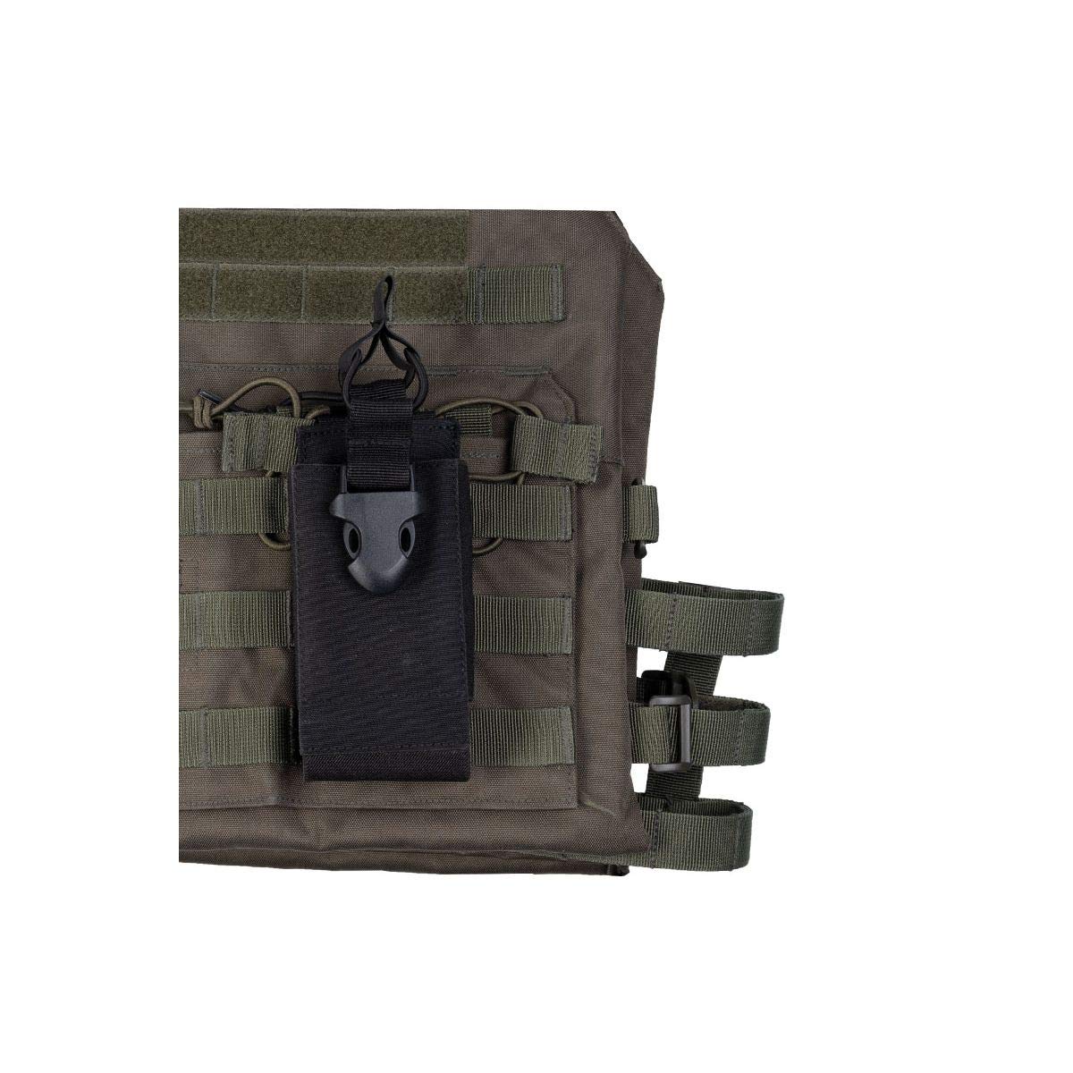 Mil-Tec Pochette Ceinture Extérieure En Nylon – Rembourrage EVA – Fermeture Velcro – Noir – Idéal Camping & Randonnée