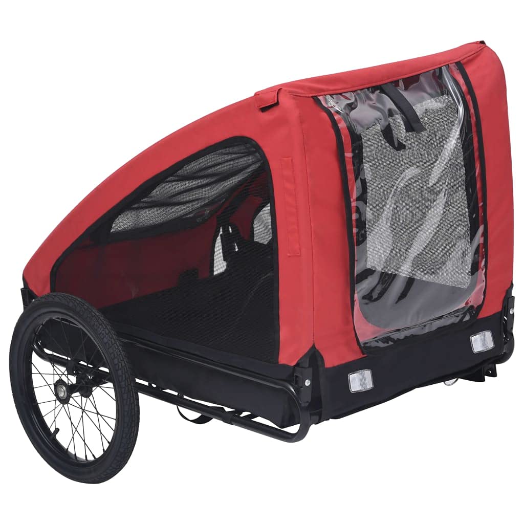 Remolque de bicicleta para mascotas, amarillo y negro