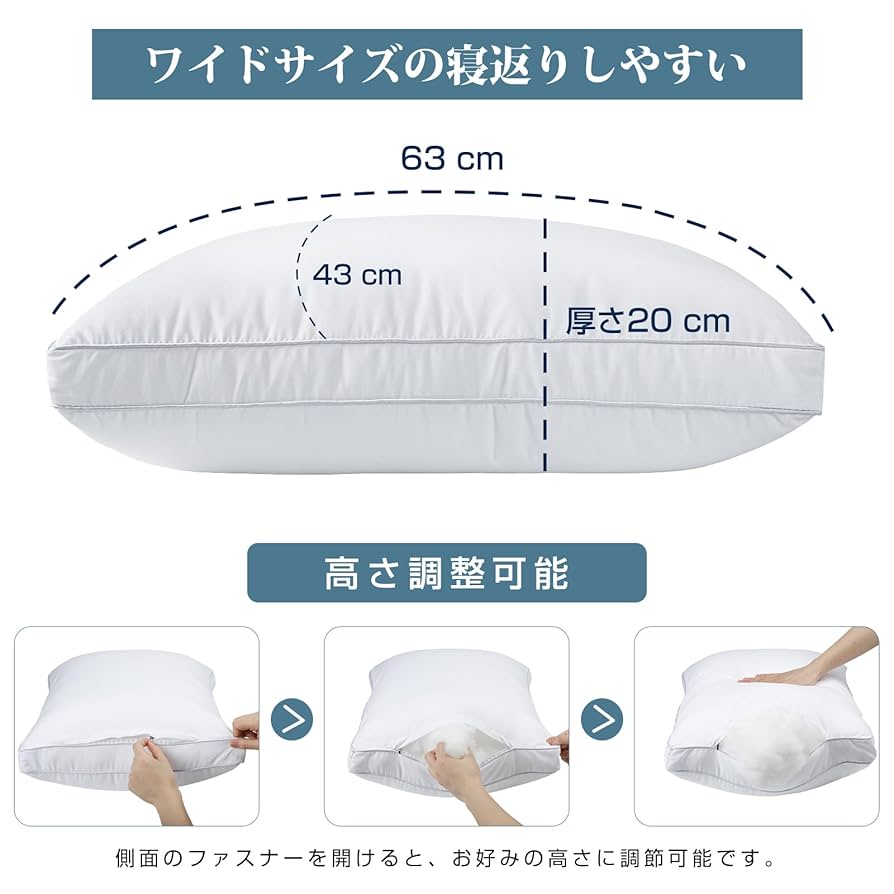 Amazon｜枕 まくら 高級ホテル仕様 首が痛くならない 安眠枕