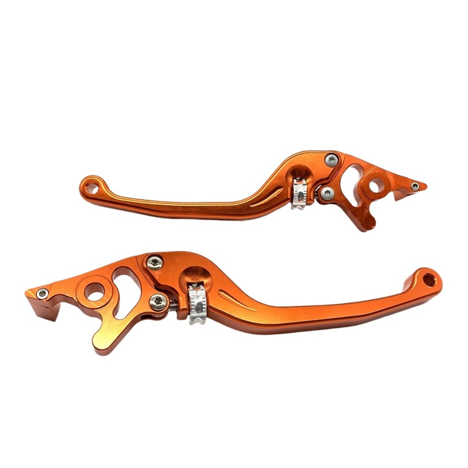 HGATSFGD Motorcycle Adjustable Brake Clutch Handle Racing Levers Universal Fit for Honda Fit for Yamaha Fit for Kawasaki Brake Handle Motorbike Brake Levers(Orange)