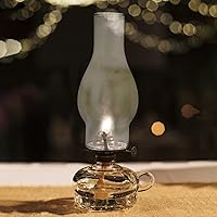 Vista 9 de DOITOOL Lámpara de cristal de queroseno para chimenea, 6.49 x 2.99 x 2.99 pulgadas, pantalla de repuesto para lámpara de aceite transparente
