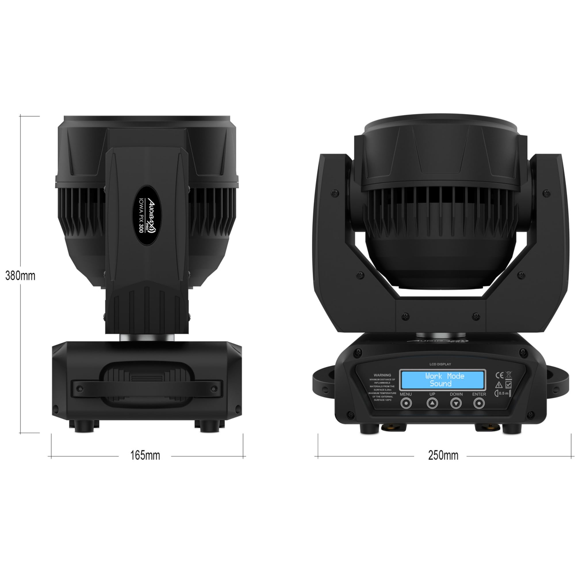 Audibax Iowa Pix 300 Zoom Motorizado RGBw Cabeza Móvil 19 Leds x 15W