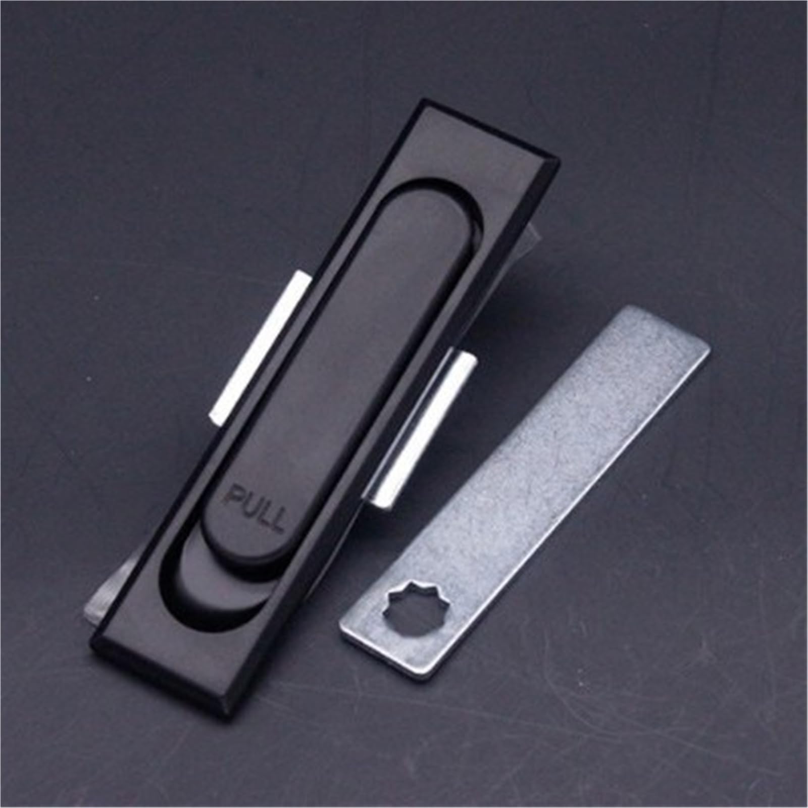 Iykqhwupyp Ms717-2Black Ms717-1-2 Flat Lock Distribution Box Electric Zinc Alloy Cabinet 1Pcs(Ms717-2Black)