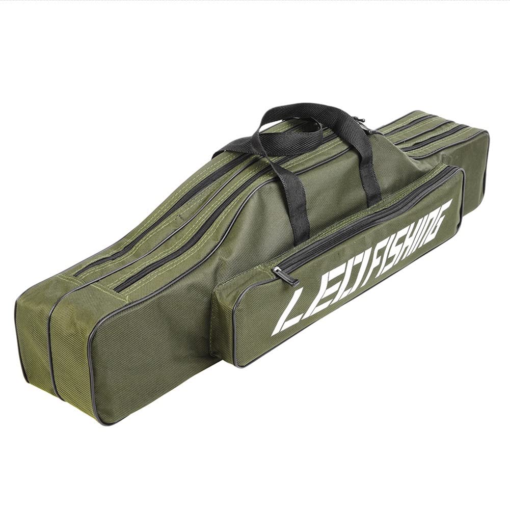 Borsa Pesca 3 Strati 150cm Impermeabile Borsa Per Canna Da Pesca 3 Strati - Zaino Portatile Grande Capacità Grigio Mimetico Borsa Attrezzatura Pesca Borsa Porta Canne Da Pesca
