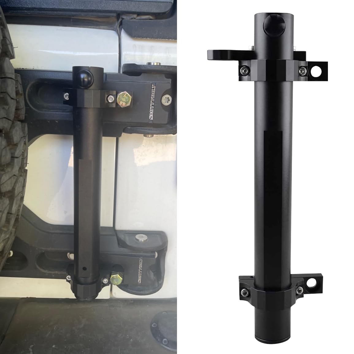 Chelhead For Jeep Flag Mount, Flagpole Holder Bracket JL Flag Mount and Pole Tail Gate Flagpole Mount with CB Antenna Base Compatible with Jeep Wrangler JK JKU JL Unlimited 07-23
