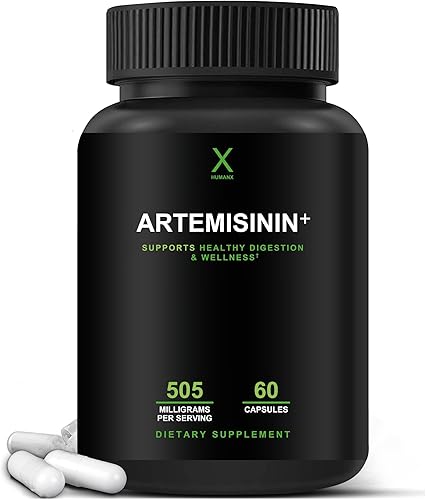 HUMANX Artemisinina de 505 mg con bioperina para una mayor absorción, apoya el envejecimiento, la digestión y la inmunidad saludables, probado por