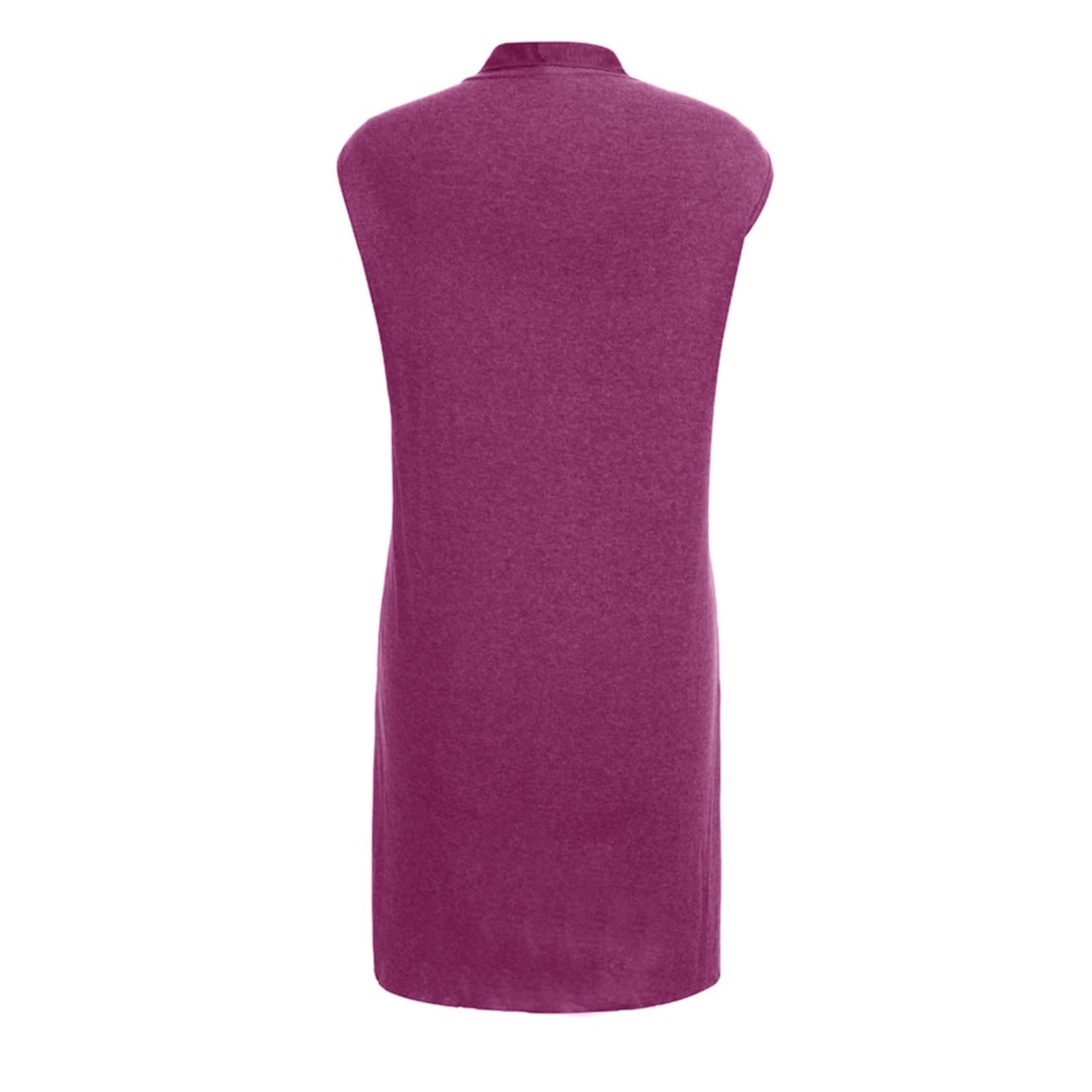 Generisch Cárdigan largo de punto para mujer, cárdigan sin mangas, chaqueta ligera informal de verano, elegante, con frente abierto, suéter de punto ligero, chaleco de verano, blusa, cárdigan largo