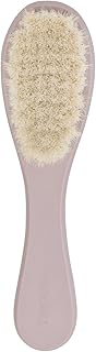 nouka Baby's First Hair Brush | Ultra-soft Natural Bristles | Wooden Design with Silicone Sleeve | Bloom