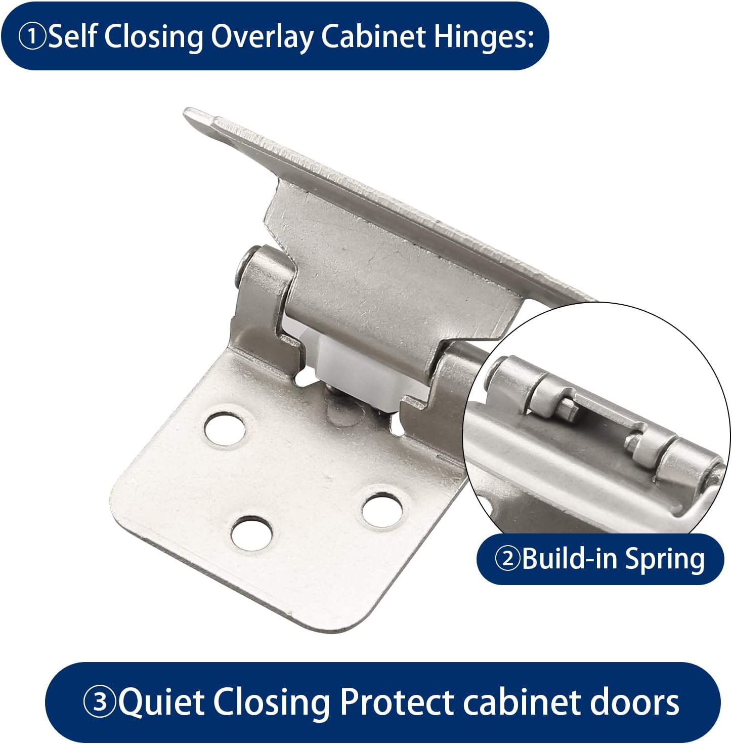 Buy HOME MASTER HARDWARE Self Closing Overlay Hinges 1/2