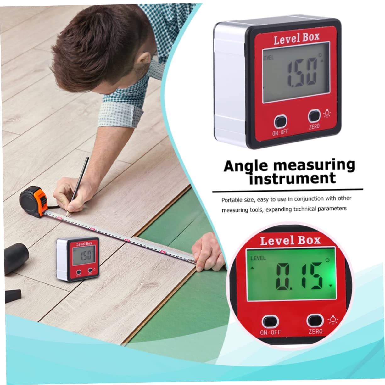 OSALADI Lot De 3 Détecteurs Dangle Rapporteur Inclinomètre Numérique Outil De Niveau Mesure Précise Biseau Portable Facile À Utiliser Autres Outils