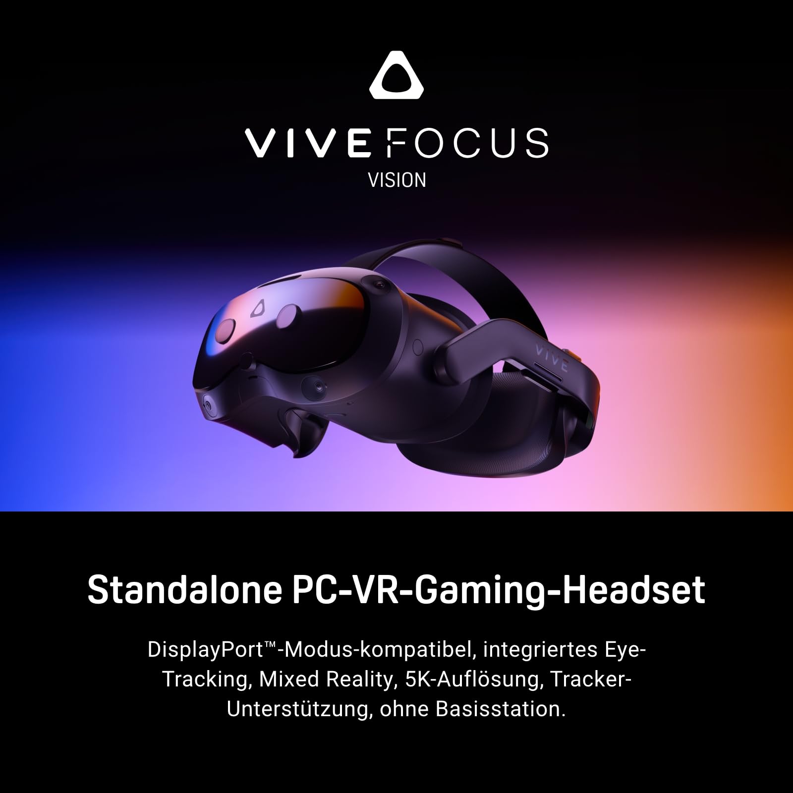 HTC Vive Focus Vision — Auriculares VR Independientes para PC para Juegos y Trabajo — Paquete de Contenido de edición para consumidores