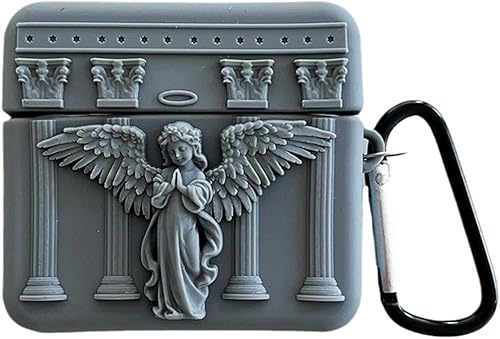 Miniatura 8 de ZOSTLAND 2 fundas para auriculares inalámbricos, lindo llavero grueso y suave, anillo portátil de silicona a prueba de golpes, compatible con Apple