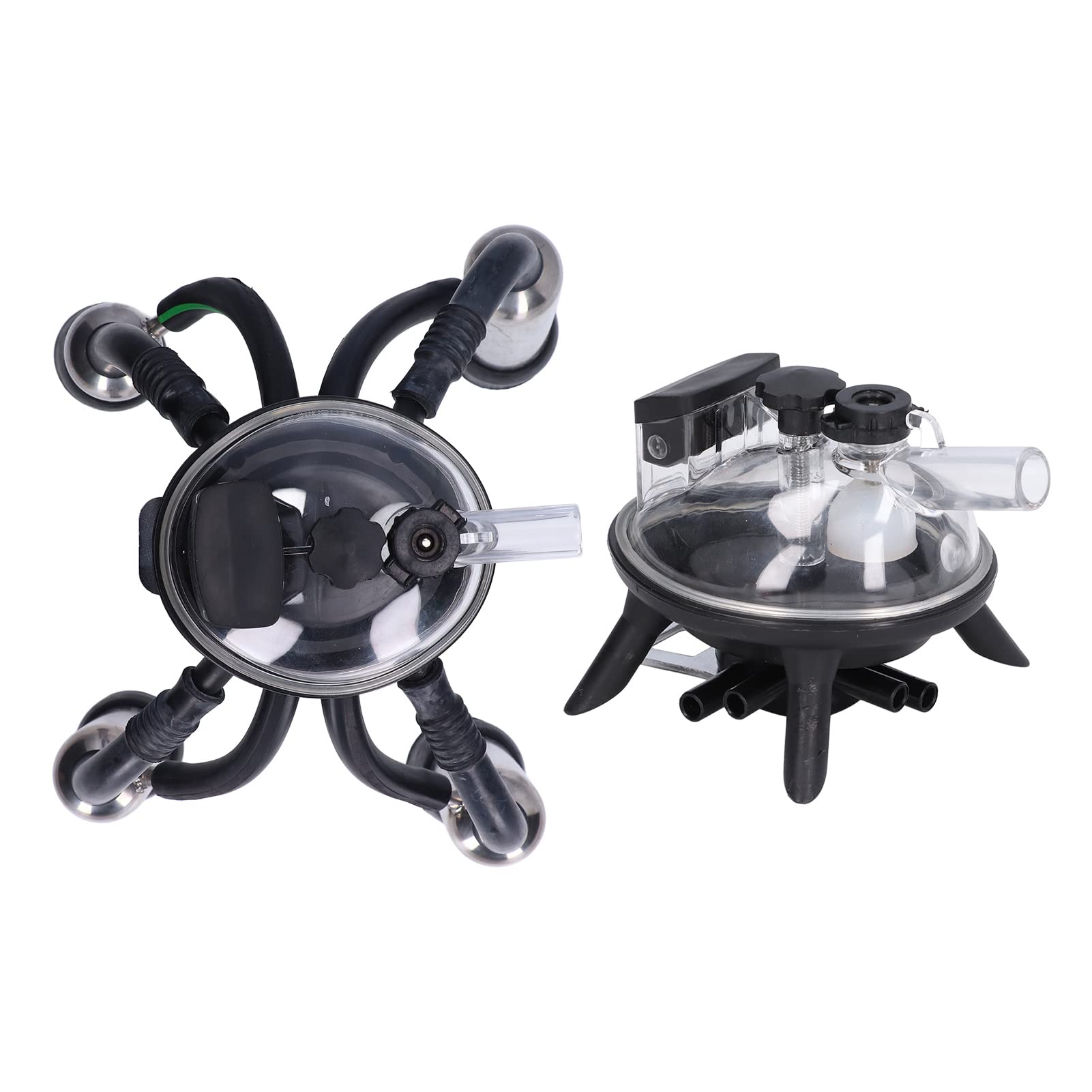 Haofy Ensemble de Cluster de Traite de Vache Professionnel, Extraction Efficace du Lait avec Doublures en Silicone, Construction en Acier Inoxydable, Léger 4,5 Lb pour les Fermes Laitières et les