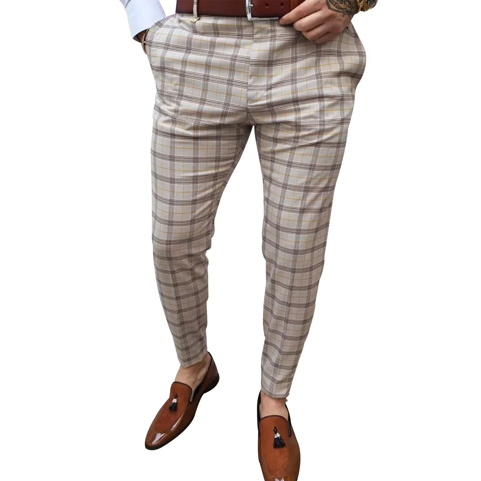 Fashionable Plaid Pants Design Rela BotaMen's Dress Pants Plaid