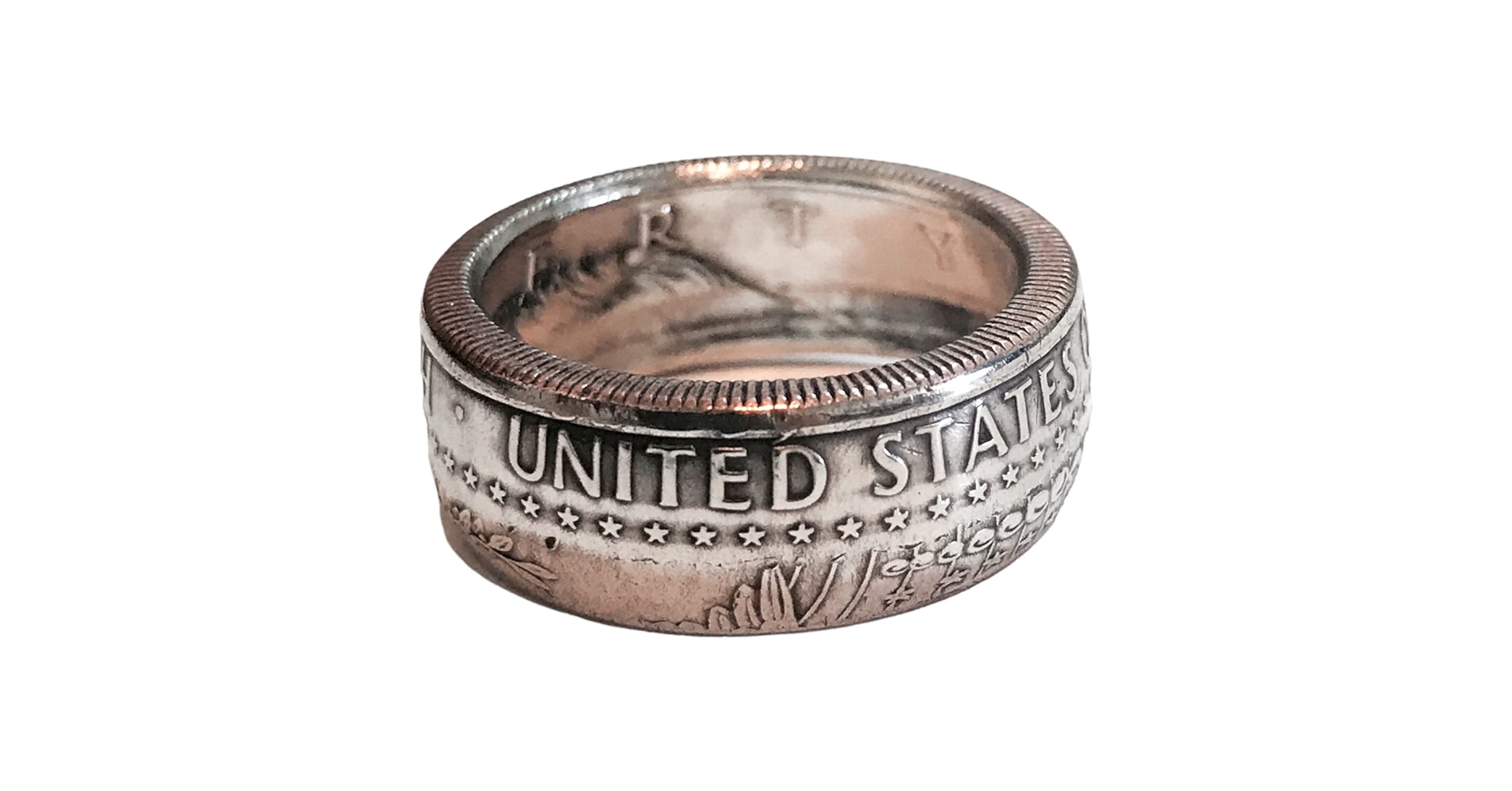 HALF DOLLAR コインリング　0.5ドル硬貨をあしらった指輪 Amazon.com: Half Dollar Coin Ring - FREE SHIPPING : Handmade