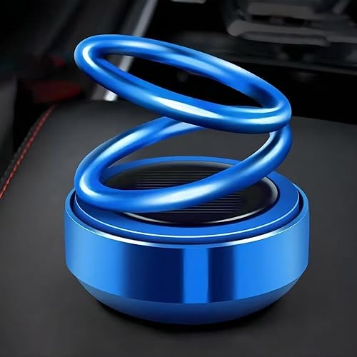 VEAREAR Difusor de coche, difusor giratorio de ambientador de coche alimentado por energía solar con tableta de aromaterapia, difusor creativo de