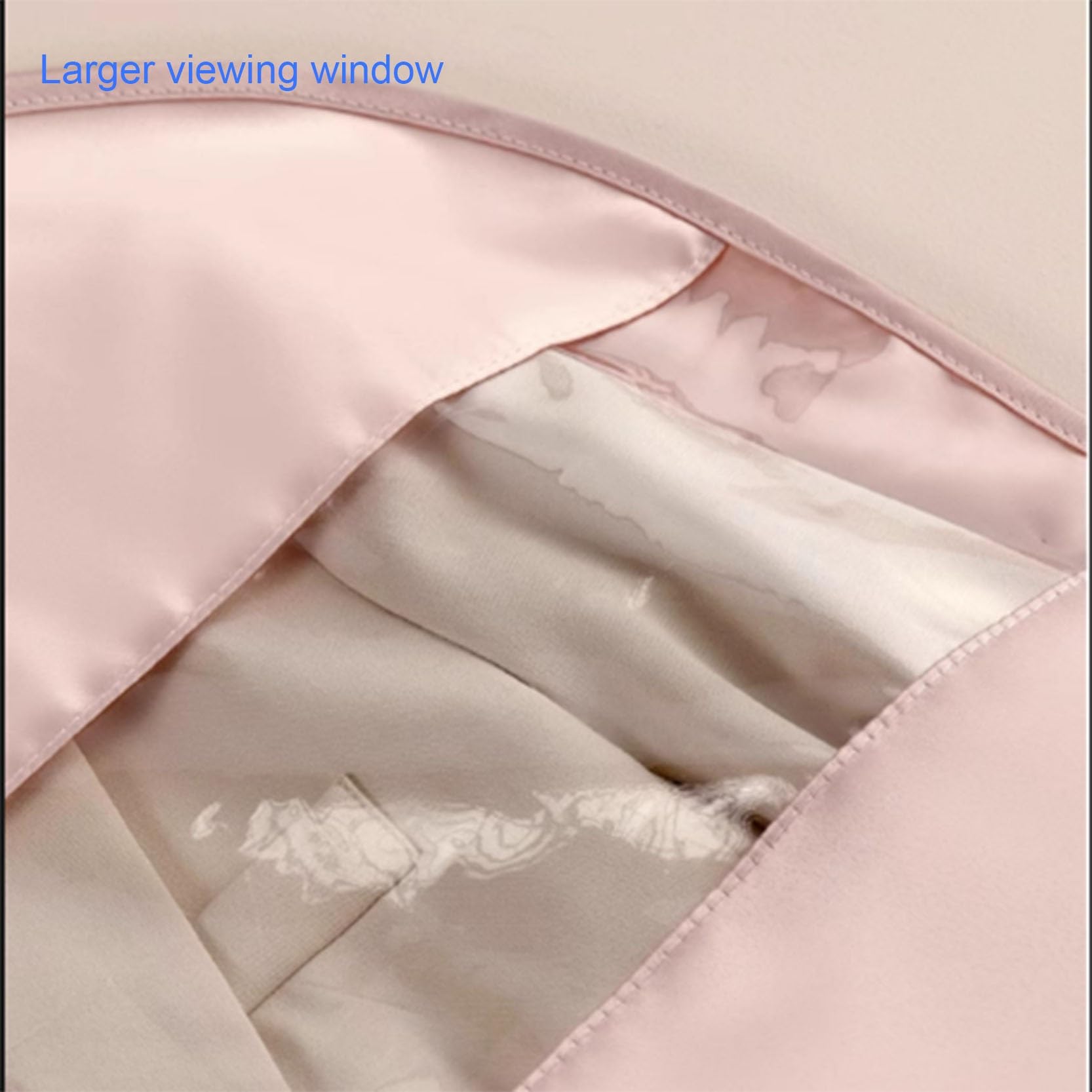 Confezione da 2 custodie porta abiti in raso, Copriabiti lunghi da 90/110/130 cm con cerniera, Copriabiti traspiranti, per giacche, cappotti, abiti, camicie(Pink,58x130cm)