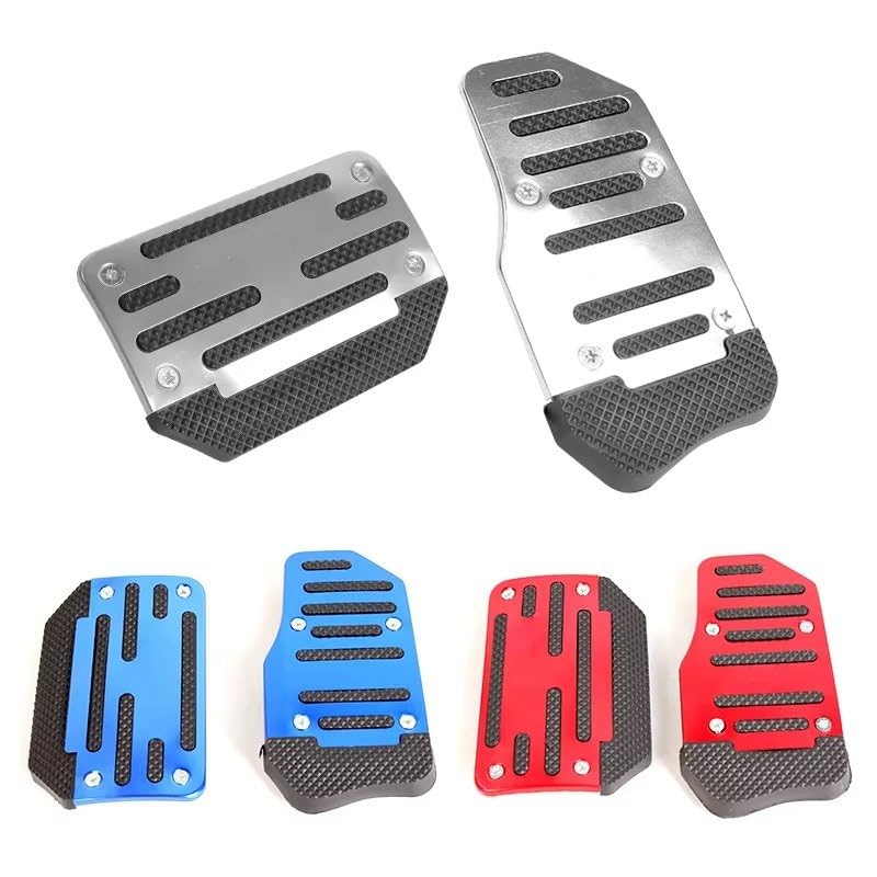 Pedali Accelerator Copertura Kit Set Di Coperture Per Pedali Per Auto Con Trasmissione Automatica/manuale Universale In Alluminio Pedali Dell'acceleratore Copri Pedali(Automatic-Red-Set)