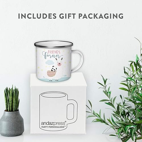 Vista 110 de Andaz Press Taza de café de acero inoxidable con temática de alpaca de llama de 11 onzas, regalo de broma, colorido bohemio con gráficos de llama