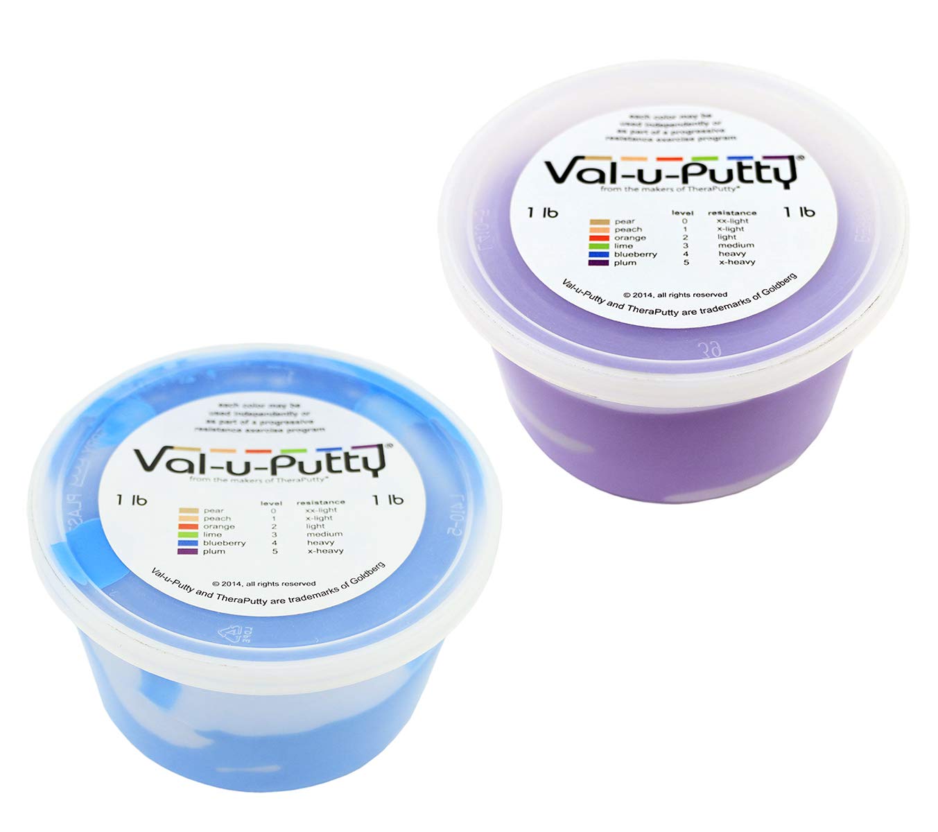 Val-u-Putty Exercise Putty - Blueberry, Plum - 1 LB Each - Bundle