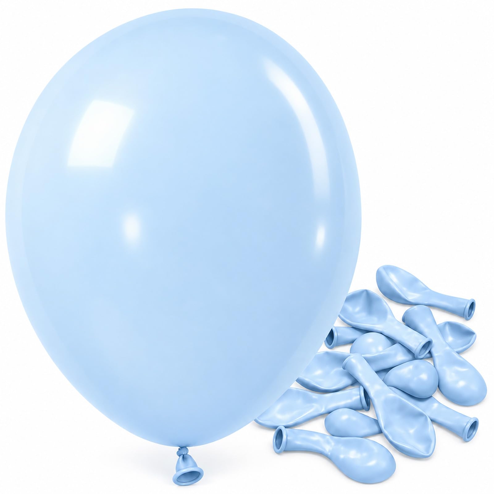Jobkoo Dusty Blue Balloons 5 Inch, Mini Small Pale Aqua Muted Blue Balloon
