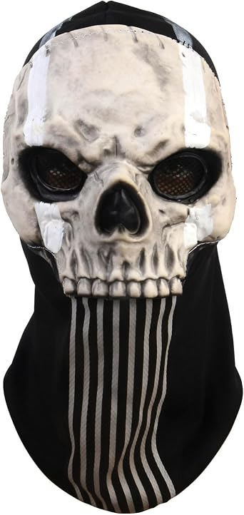 Ghost Skull Full Face Mask for Halloween War & Sport