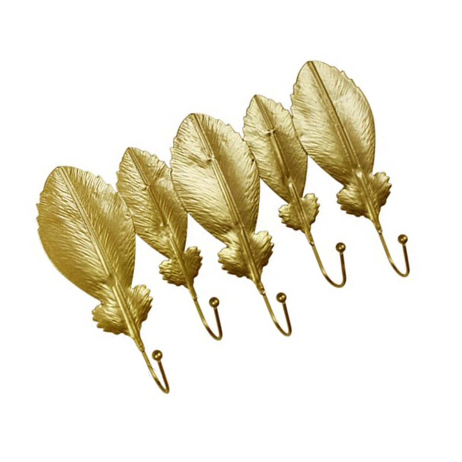 Msioytog Modern Golden Shaped Iron Hook Coat Hanger Easy Installation High Capacity Coat Rack Bathroom Decoration Decorative Entryway Hook