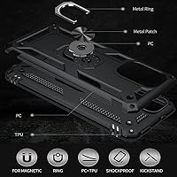 Vista 6 de Funda para Xiaomi Poco F3/Redmi K40/K40 Pro con protector de pantalla de vidrio [2 unidades], híbrida resistente de doble capa, antiarañazos, a