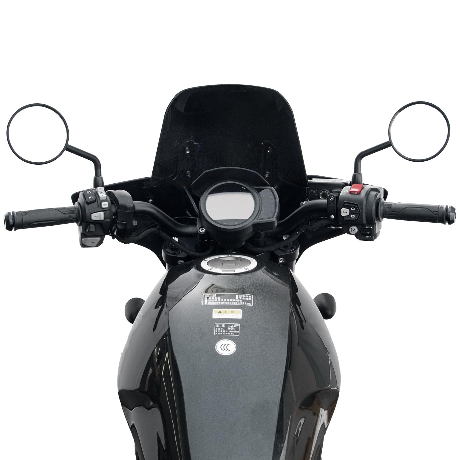 Máscara de carenado para Faros Delanteros de Motocicleta, Compatible con H-Onda Rebel CMX1100 CMX 1100 2021 2022 2023, Deflector de Viento (Humo con Negro Mate)