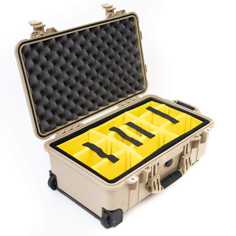 Amazon.com: Pelican 1514 Tan Case With Padded Dividers and