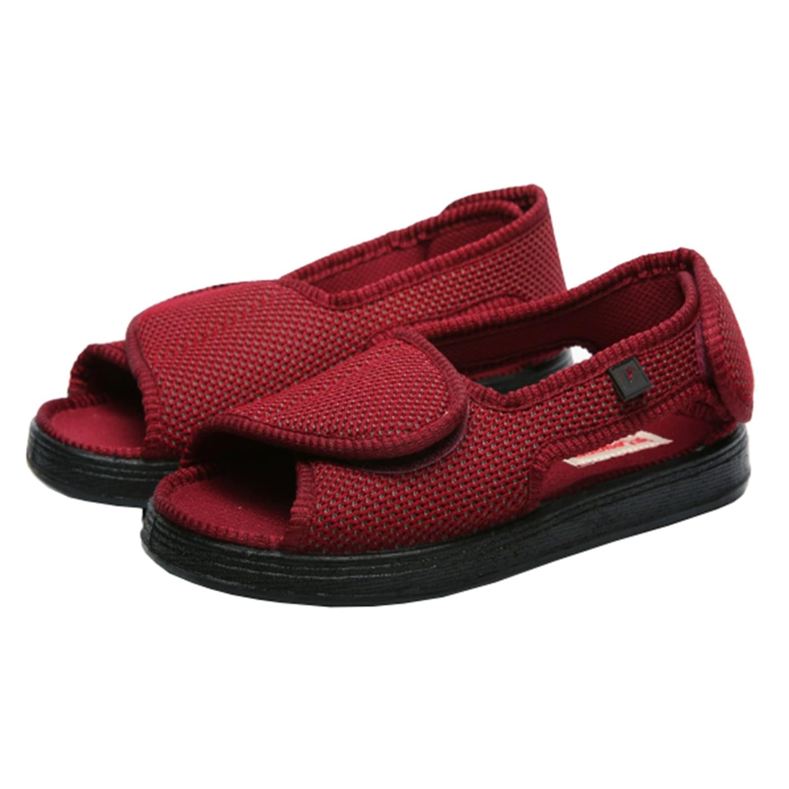 Zapatos para diabéticos para mujer, sandalias Edema, cómodas, ajustables, anchas, puntera abierta, zapatos de casa para ancianos para pies hinchados