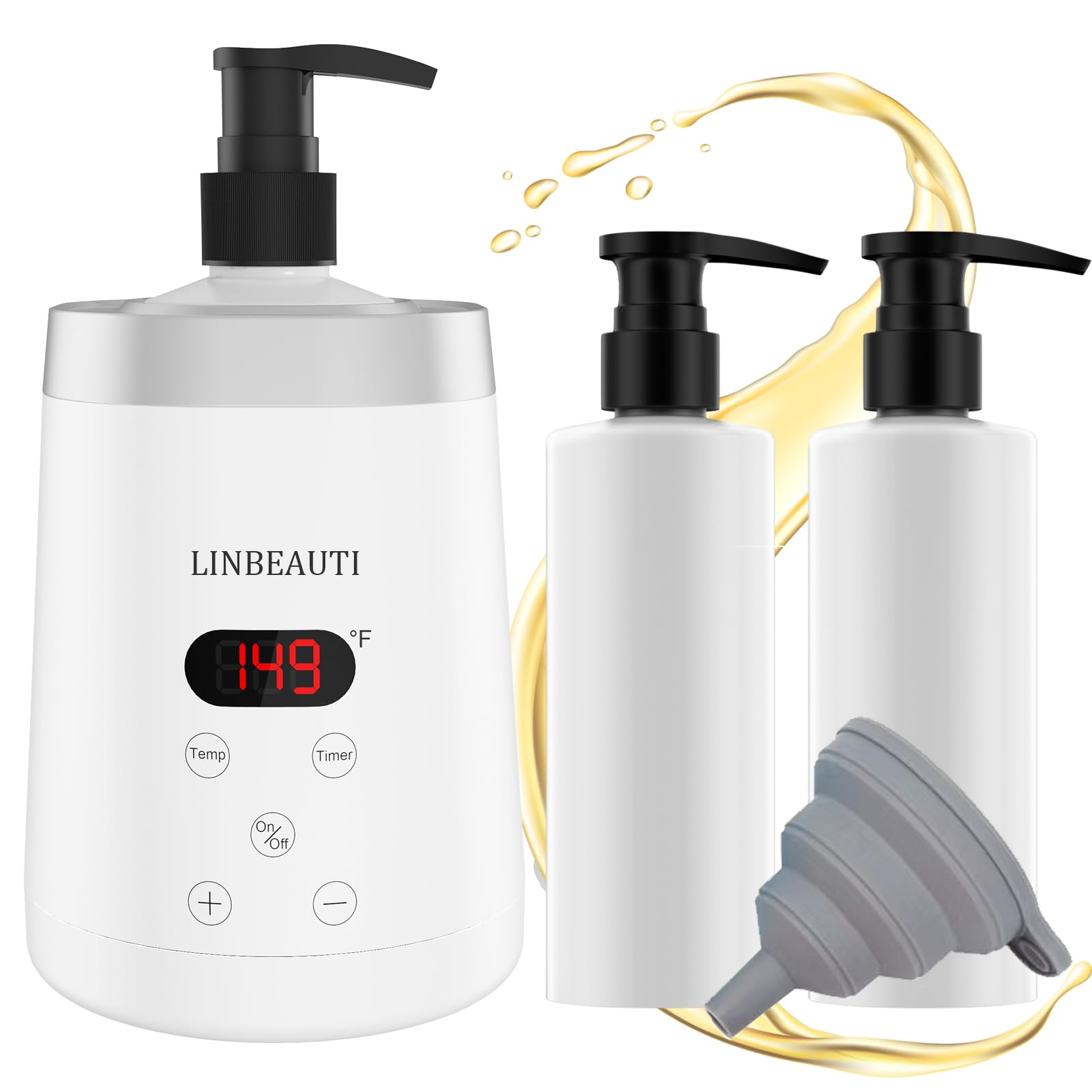 View 1 of **ONLY ONE DISPENSER**LINBEAUTI Massage Oil Warmer with Two Dispensers