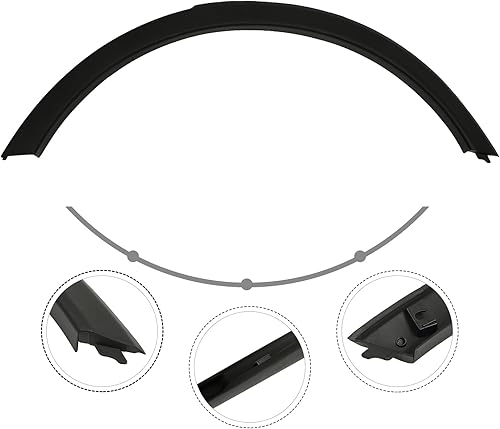 Miniatura 7 de Guardabarros de rueda trasera izquierda para B-u-i-c-k Encore 2013-2022 Moldeo de arco de rueda trasera del lado del conductor Cubierta de rueda de